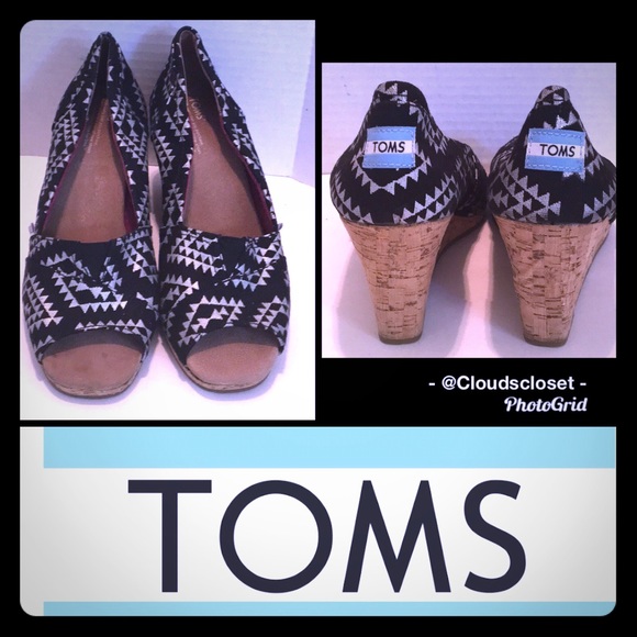 Toms Shoes - TOMS WEDGE Peep TOE COMFY PERFECT SHOES Size 12W